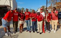 Chapter members together outdoors
