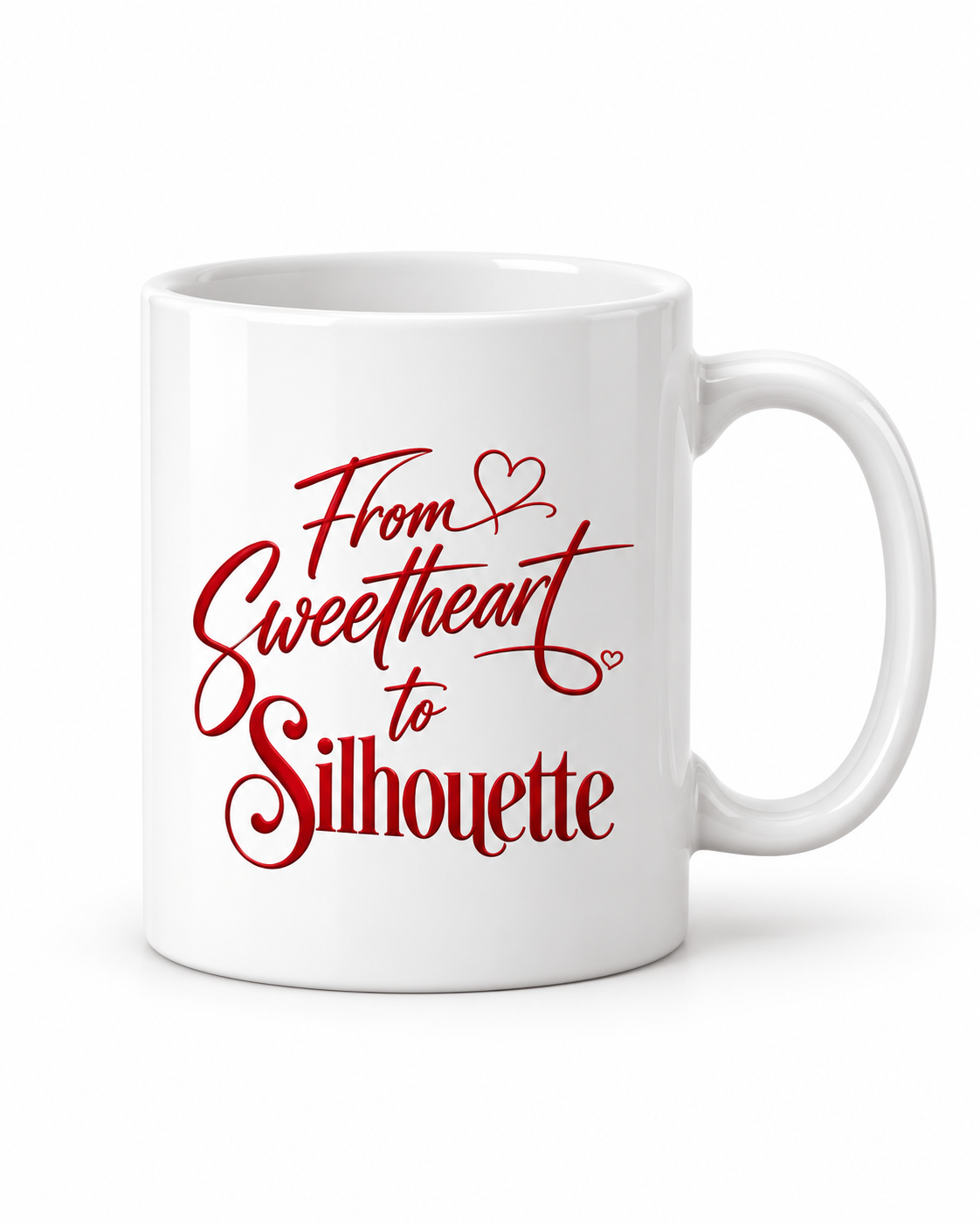 White From Sweetheart to Silhouette coffee mug
